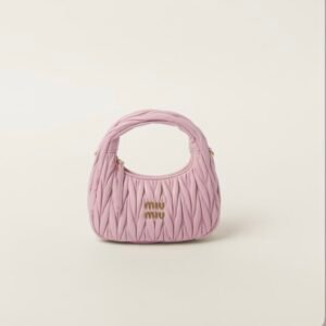 MIU MIU WANDER MATELASSÉ NAPPA LEATHER HOBO BAG