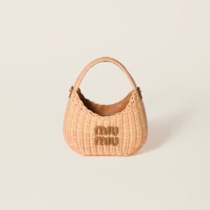 MIU MIU WANDER WICKER HANDBAG