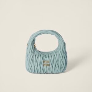MIU MIU WANDER MATELASSÉ NAPPA LEATHER HOBO BAG