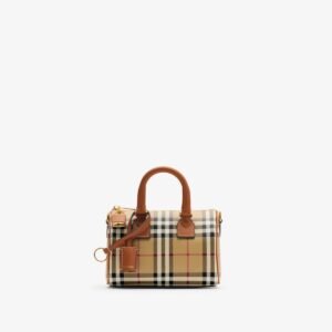 BURBERRY Mini Check Bowling Bag