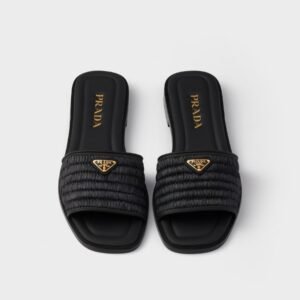 PRADA LEATHER SLIDES