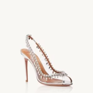 AQUAZZURA TEMPTATION CRYSTAL SANDAL 105