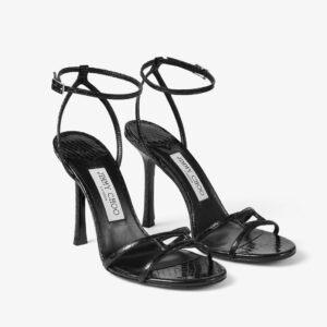 JIMMY CHOO LATTE NAPPA LEATHER SANDAL