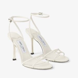 JIMMY CHOO LATTE NAPPA LEATHER SANDAL